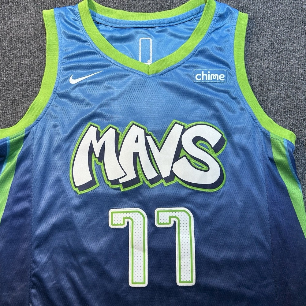 Nike Dallas Mavericks Luca Doncic Swingman Jersey Size 48 Blue Green NBA